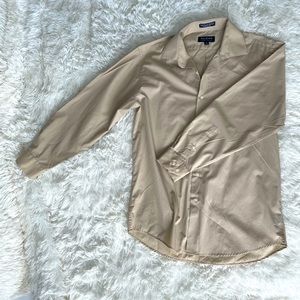Tan Bill Blass Medium Dress Shirt